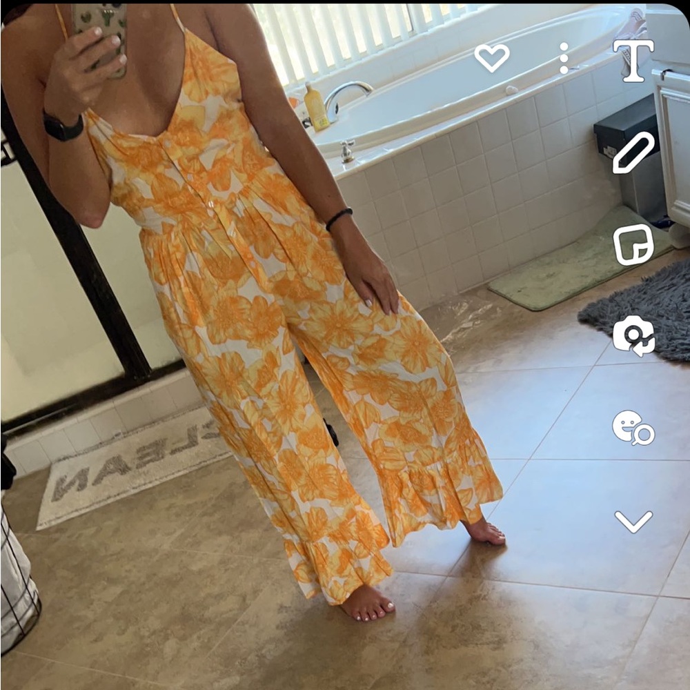Xix Palms yellow jumpsuit